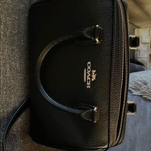 Coach Black Pebbled Leather Satchel